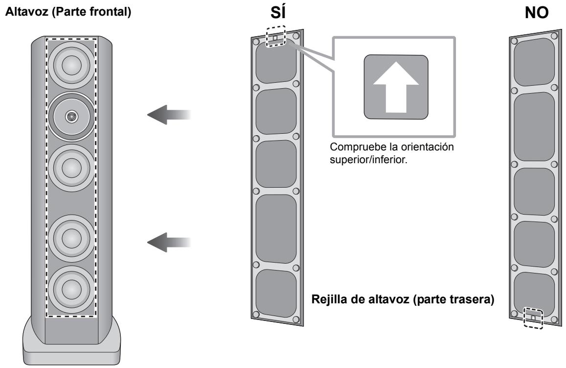 PANASONIC SB-R1-E - Colocar las rejillas de los altavoces - 1