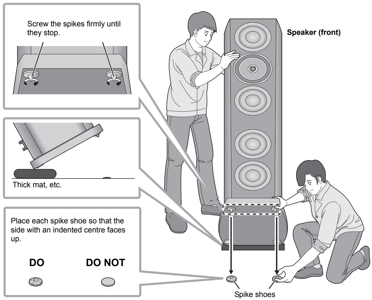 PANASONIC SB-R1-E - ■ Attaching the spikes - 1