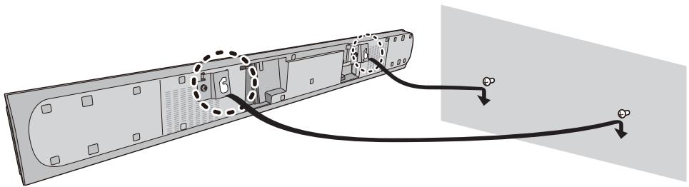 PANASONIC SC-HTB485EG - Draai een schroef in de muur. - 3