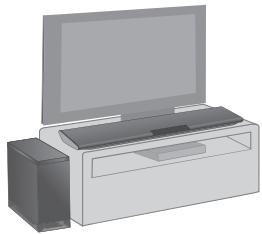 PANASONIC SC-HTB485EG - Beim Aufstellen des Hauptgeräts in einem Regal oder auf einem Tisch - 2