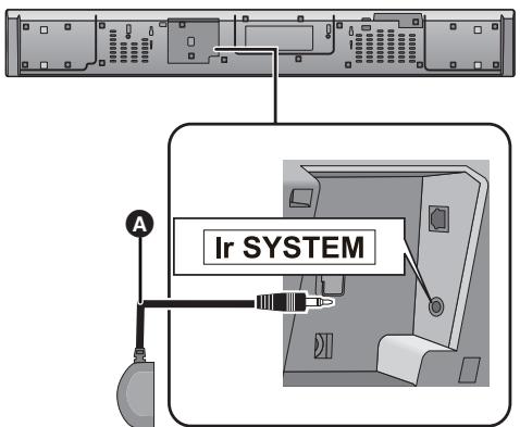 PANASONIC SC-HTB690EG - Schlieben Sie den Klinkenstecker an die Buchse Ir SYSTEM des Hauptgerätes an. - 1