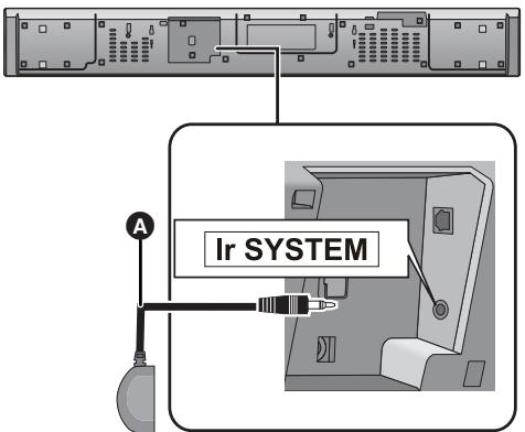 PANASONIC SC-HTB690EG - Podlacz wtyczke typu jack do gniażda Ir SYSTEM glówno urzadzenia. - 1