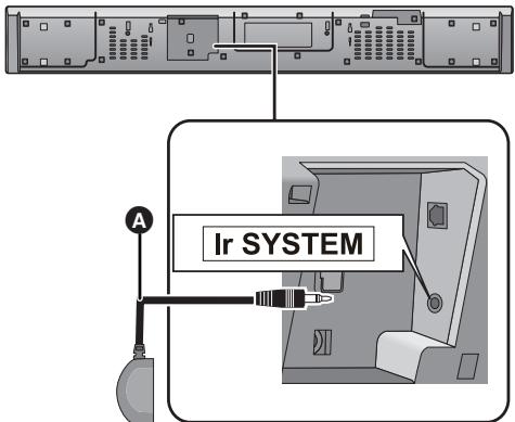 PANASONIC SC-HTB690EG - Branchez la prise jack à la prise Ir SYSTEM de l'appareil principal. - 1