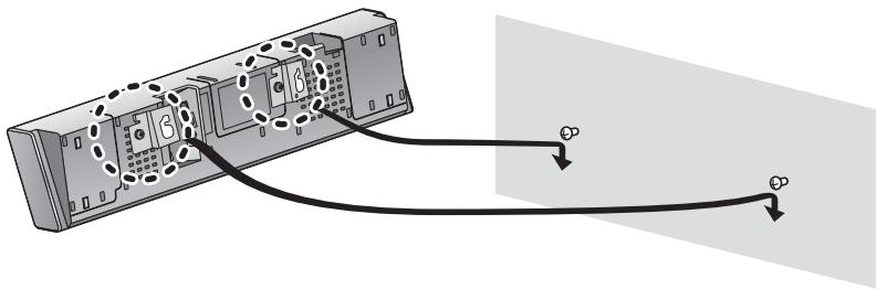PANASONIC SC-HTB690EG - Ajuste correctamente la unidad principal en los tornillos. - 1