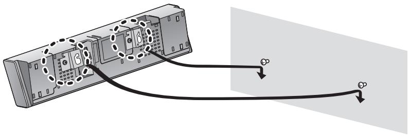 PANASONIC SC-HTB690EG - Installez solidement l'appareil principal sur la(les) vis. - 1