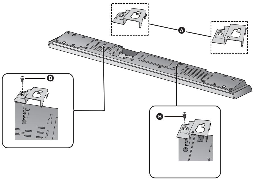 PANASONIC SC-HTB690EG - Bringen Sie die Wandhalterungsbügel am Hauptgerät an. - 1