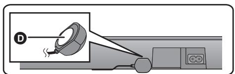 PANASONIC SC-HTB690EG - Platzieren Sie den Infrarot-Emitter in Sight des Sensors der Fernbedienung des Fernsehers. - 2