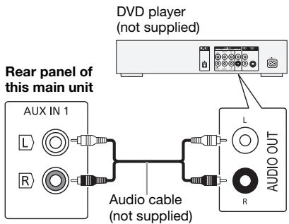 PANASONIC SC-MAX4000E - Using the auxiliary input - 1