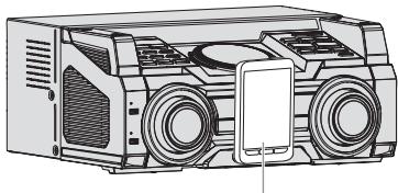 PANASONIC SC-MAX4000E - Toccare e tenere il dispositivo nell'area di tocco NFC dell'unità principale [☐]. - 1