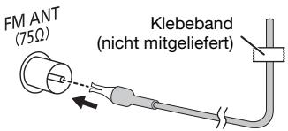 PANASONIC SC-MAX4000E - Verbinden Sie die FM (UKW)-Zimmerantenne. - 1