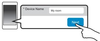 PANASONIC SC-PMX100BEG - Immettere il nome di un dispositivo e quando selezionare "Next". - 1