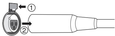 PANASONIC SE-R1-EB - Pour débrancher les câbles XLR - 1