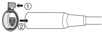 PANASONIC SE-R1-EG - ■ Per scollegare i cavi XLR - 1
