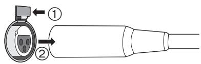 PANASONIC SE-R1-EG - ■ To disconnect the XLR cables - 1