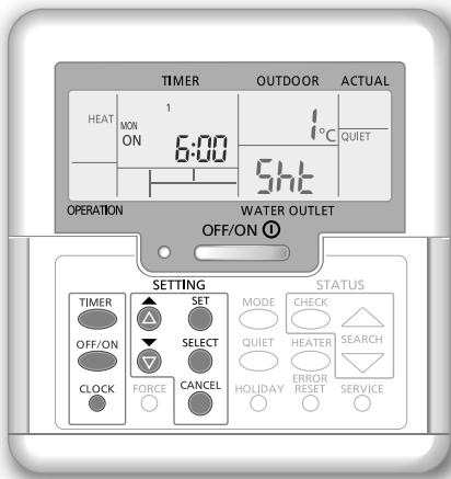 PANASONIC WH-MDC09G3E5 - Configuração do temporizador semanal - 2