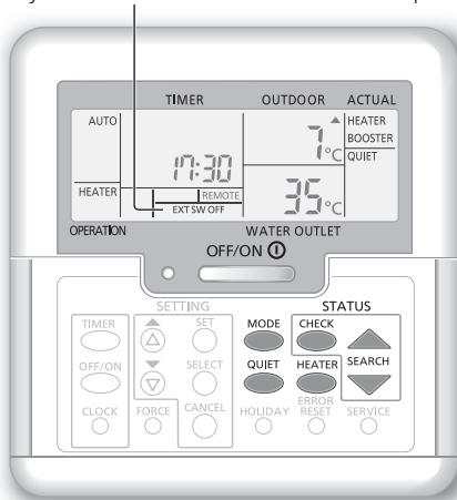 PANASONIC WH-MXC16G9E8 - Mise en marche du chauffage de secours - 1