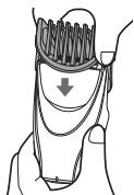 PANASONIC ER-GC71 - Mounting the comb attachment - 1