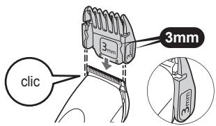 PANASONIC ER-GP22 - Colocación del accesorio - 1