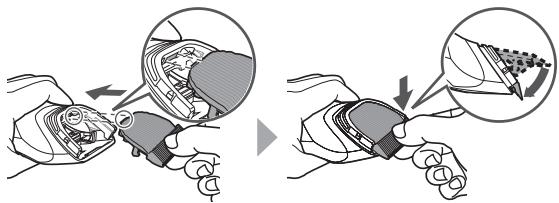 PANASONIC ER-GP80 - Mounting the blade - 2