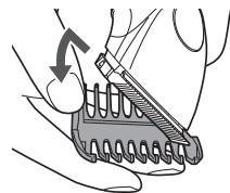 PANASONIC ER-GP80 - Uso degli accessori del pettine - 2