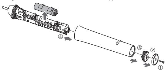PANASONIC EW-DL83 - Rimozione della batteria ricaricabile incorpORA - 1