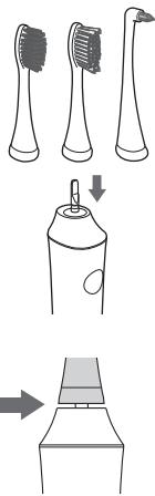 PANASONIC EW-DL83 - Plaats de borstelkop stevig op de tandenborstelkop. - 1