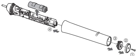 PANASONIC EW-DL83 - Retrait de la batterie rechargeable intégrée - 1
