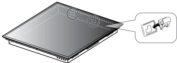 PANASONIC KYB626GL - Befestigen Sie die Klemmen am Gerät (2 x hinten). - 1