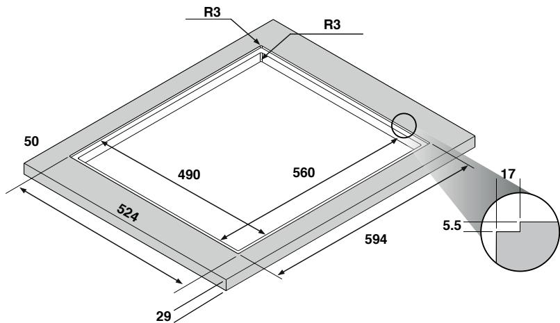 PANASONIC KYB626GL - Installing the appliance as flush-fitting - 1