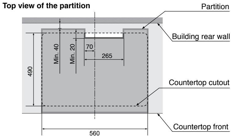 PANASONIC KYB626GL - When Installing a Partition Inside the Cabinet - 1