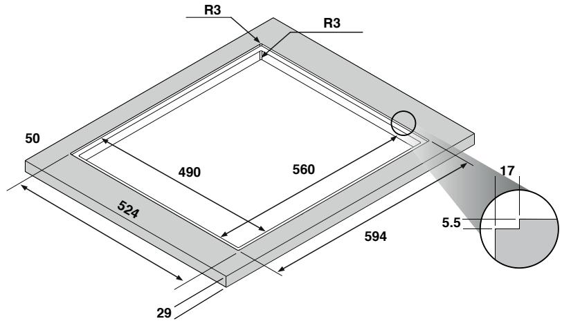 PANASONIC KYB626GL - Bündig abschreibennder Einbau des Gerätes - 1