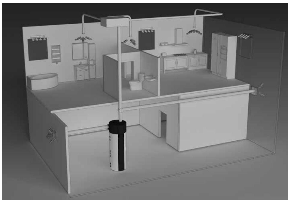 PANASONIC PAWDHWM300A - POSIZIONAMENTO DELLO SCALDACQUA CON POMPDA DI CALORE - 5