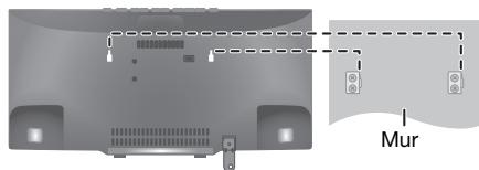 PANASONIC SC-HC195EG - Mesurer et marquer la position des crochets de montage mural sur le mur. - 5