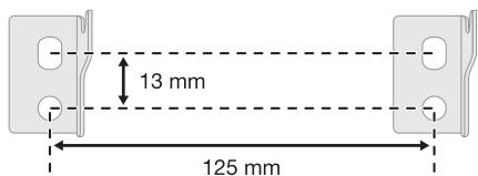 PANASONIC SC-HC195EG - Meet de positie van de beugels voor de wandmontage af op de wand en breng markeringen aan. - 1