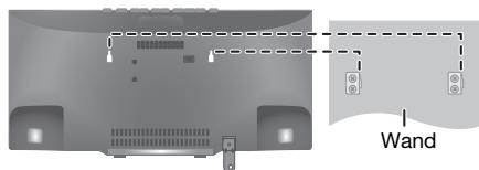 PANASONIC SC-HC195EG - Meet de positie van de beugels voor de wandmontage af op de wand en breng markeringen aan. - 5