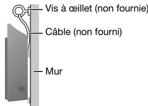 PANASONIC SC-HC195EG - Mesurer et marquer la position des crochets de montage mural sur le mur. - 7