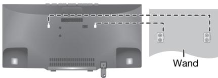 PANASONIC SC-HC295EG - Haken Sie das Gerät an den Wand-Befestigungsbügeln ein. - 1