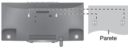 PANASONIC SC-HC295EG - Misurare e contrassegnare la posizione sulle staffe di supporto a parete sulla parete. - 5
