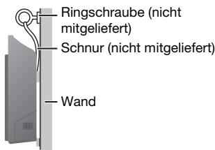 PANASONIC SC-HC295EG - Befestigen Sie die Schnur an der Wand. - 1