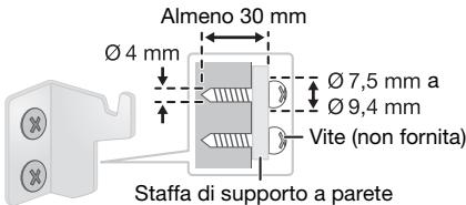 PANASONIC SC-HC295EG - Misurare e contrassegnare la posizione sulle staffe di supporto a parete sulla parete. - 2