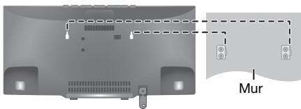 PANASONIC SC-HC295EG - Mesurer et marquer la position des crochets de montage mural sur le mur. - 5