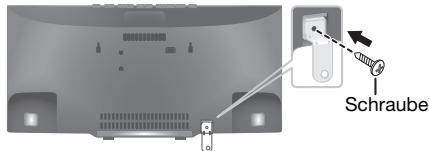 PANASONIC SC-HC295EG - Befestigen Sie die Sicherheitshalterung mit der mitgelieferten Schraube am Gerät. - 1