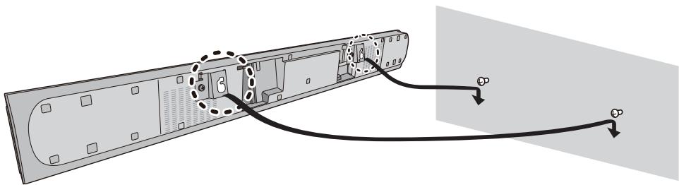 PANASONIC SC-HTB685EG - Schrauben Sie eine Schraube in die Wand. - 3