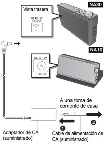 PANASONIC SC-NA10 - Mientras el aparato esté apagado, conecte el adaptador de CA a la terminal DC IN. - 1