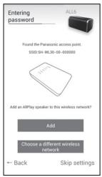 PANASONIC SHWL30EC - Cas 1: Lorsque le SH-WL30 est détecté (un écran similaire à celui montré ci-dessous apparait) - 1