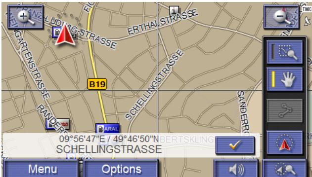 PANASONIC STRADA CN-GP50N - Carte au mode Rechercher destination - 1