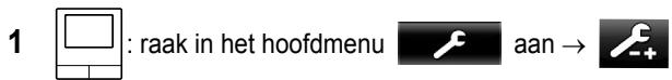 1 : raak in het hoofdmenu aan →