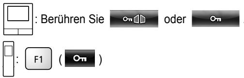 : Berühren Sie oder F1 ( )