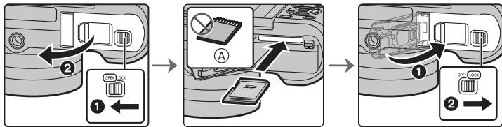 PANASONIC DMC-GX80 - Insertion de la carte (en option) - 1