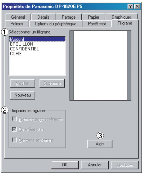 PANASONIC DP 1520P - Onglet filigrane - 1